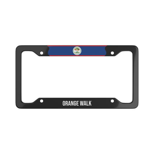 Orange Walk Belize Premium License Plate Frame