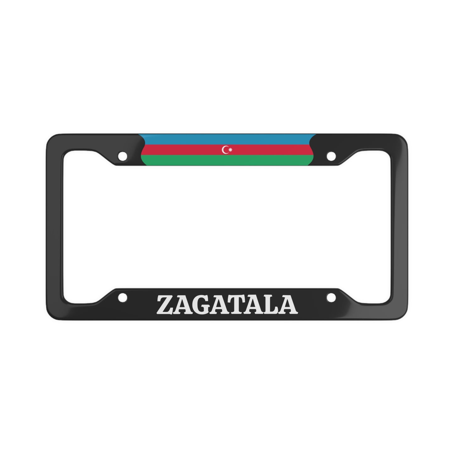 Zagatala Azerbaijan Flag License Plate Frame