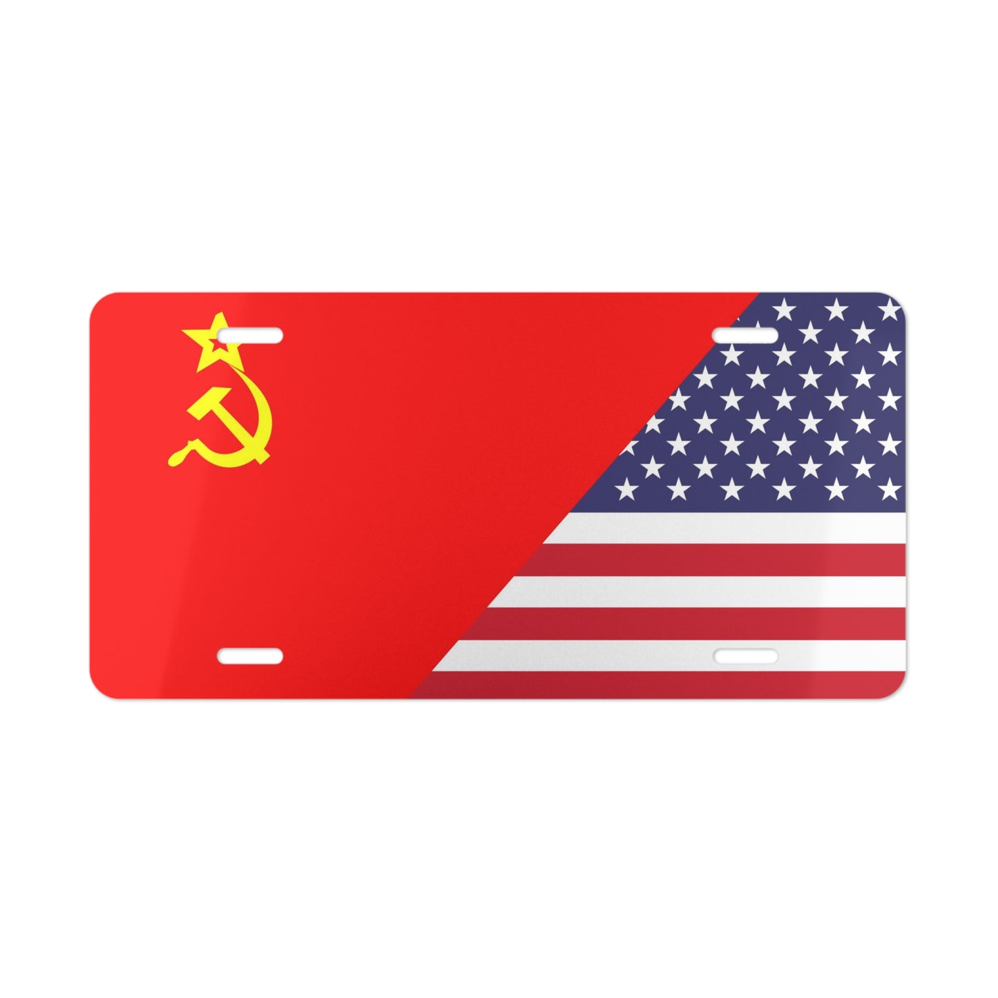 USSR American Flag Vanity Plate