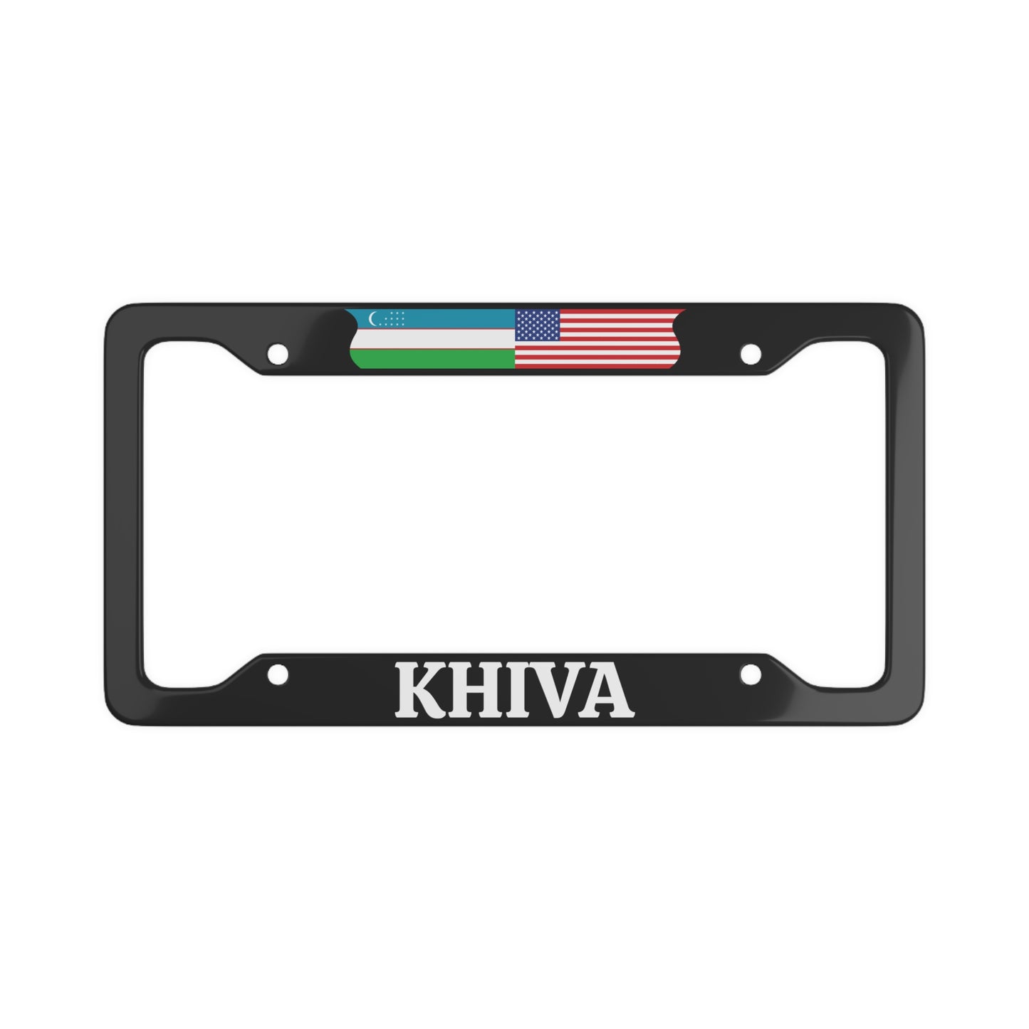 Khiva with flag License Plate Frame