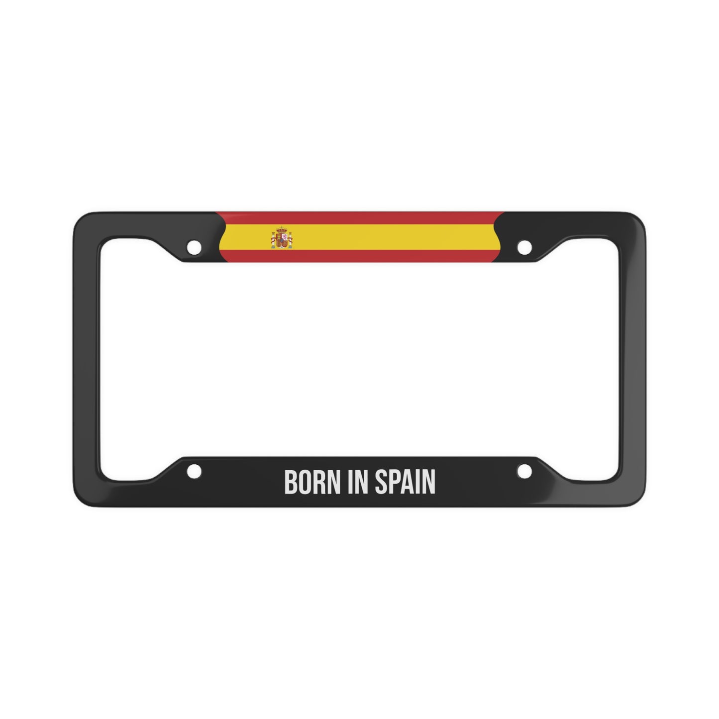 Born in Spain Flag Car Plate Frame