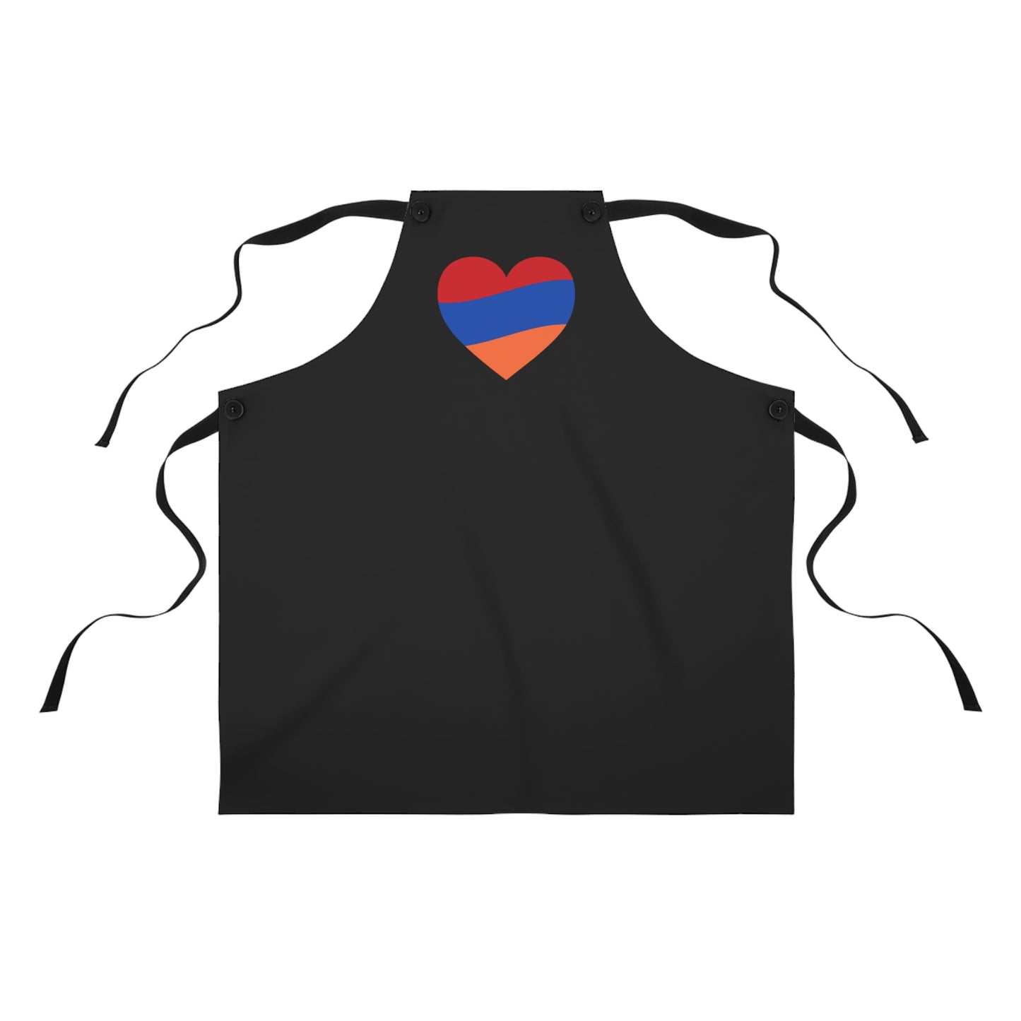 Armenian Flag Heart Kitchen Apron