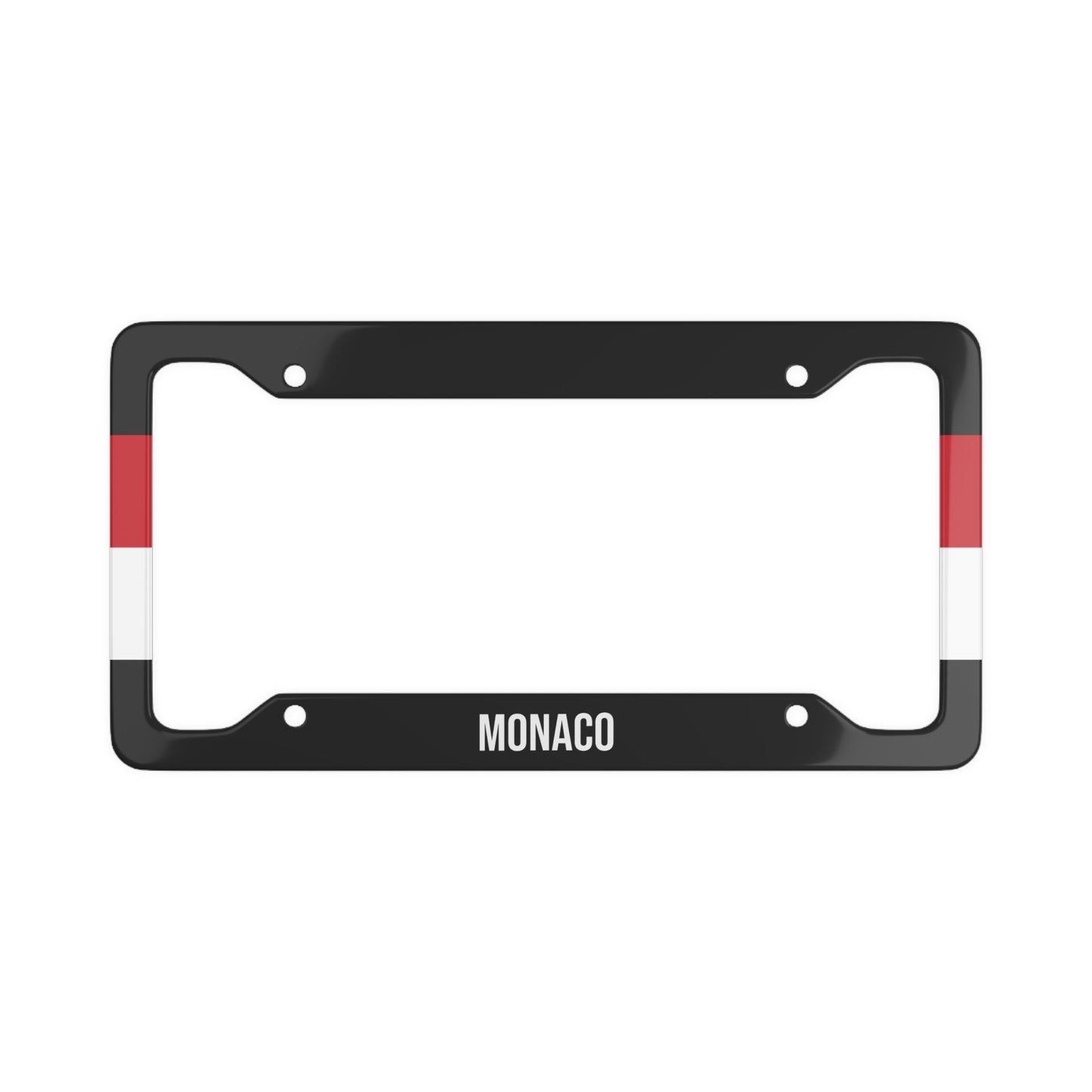 Monaco Side Flag Car Plate Frame