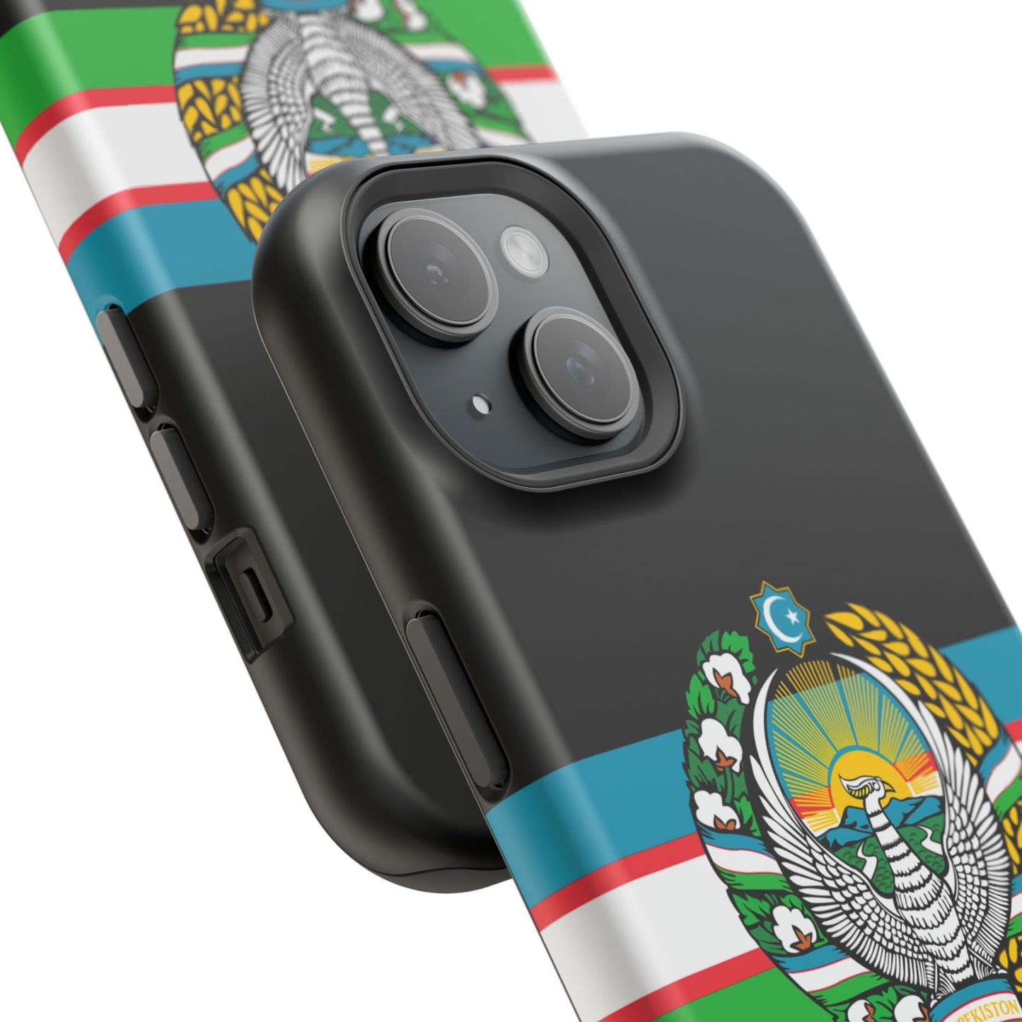 Uzbekistan Flag with Coat of Arms Phone Case