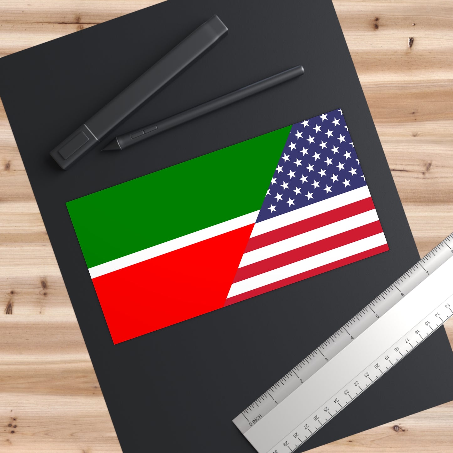 Tatarstan USA Flag Bumper Sticker