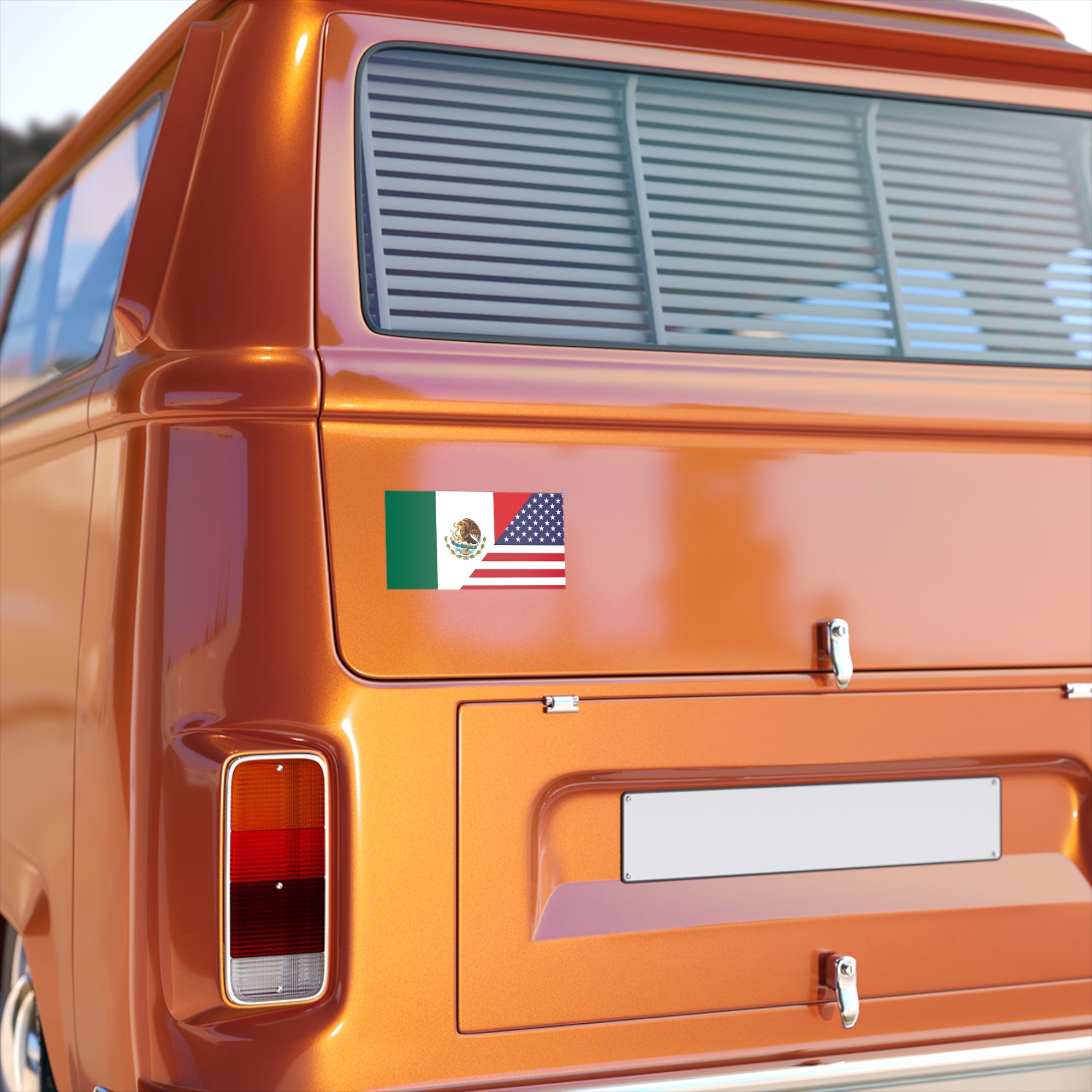 MEX/USA Flag Bumper Sticker