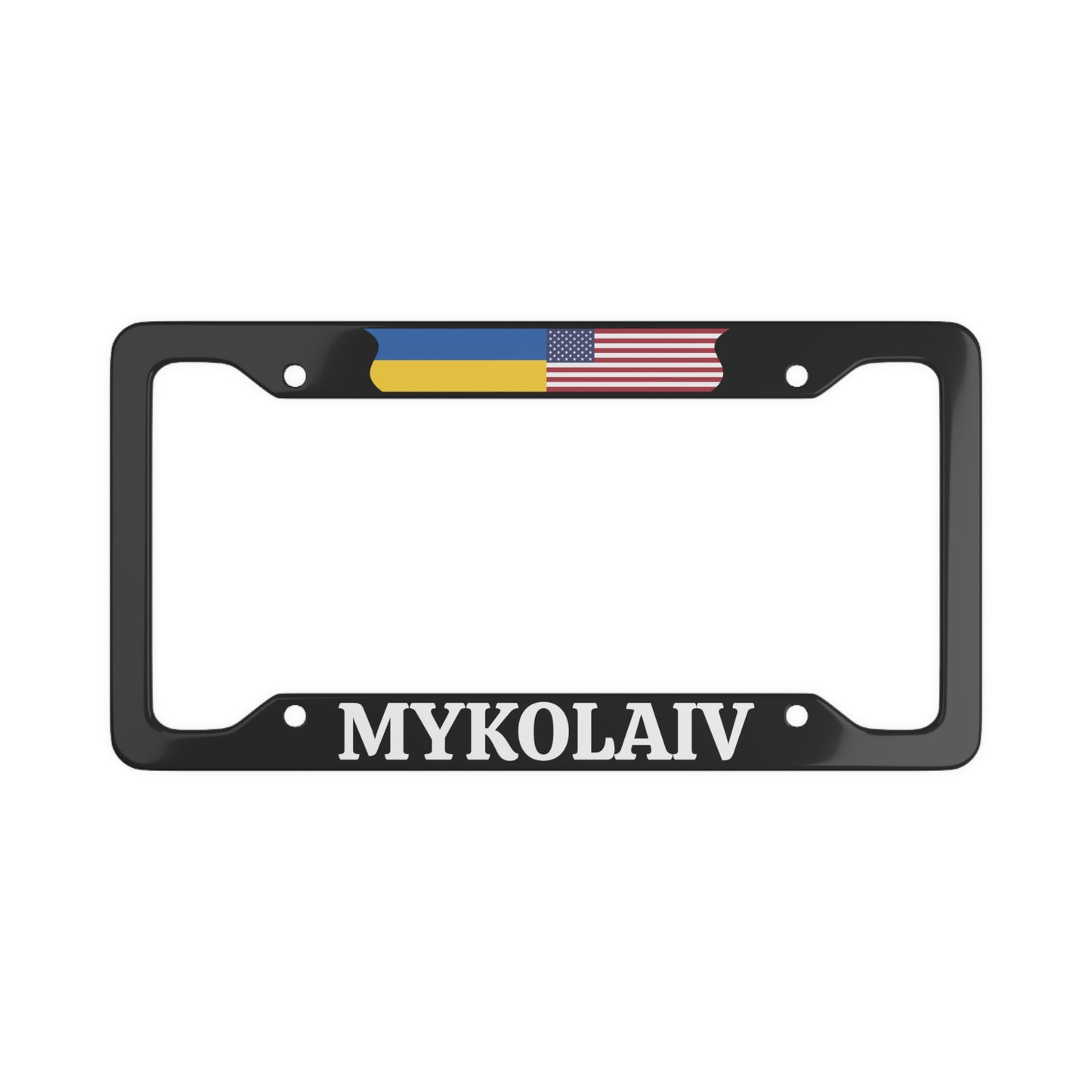 MYKOLAIV with flag License Plate Frame