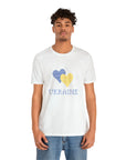 Ukraine Pixel Heart with a background Unisex T-Shirt