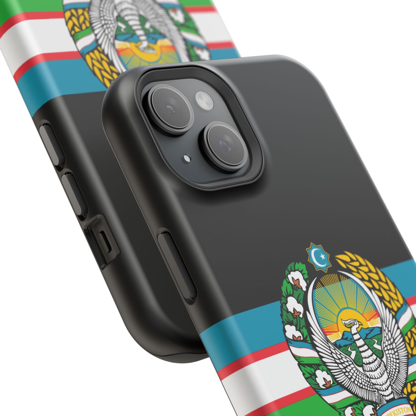 Uzbekistan Flag with Coat of Arms Phone Case