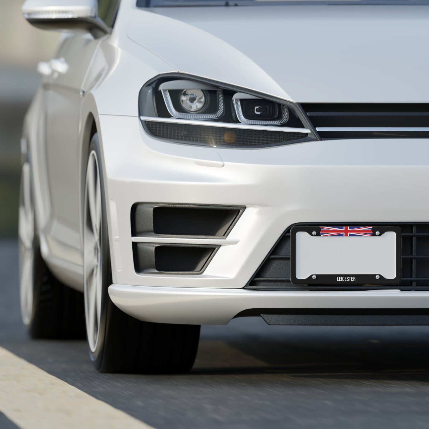 Leicester UK Flag Car Plate Frame