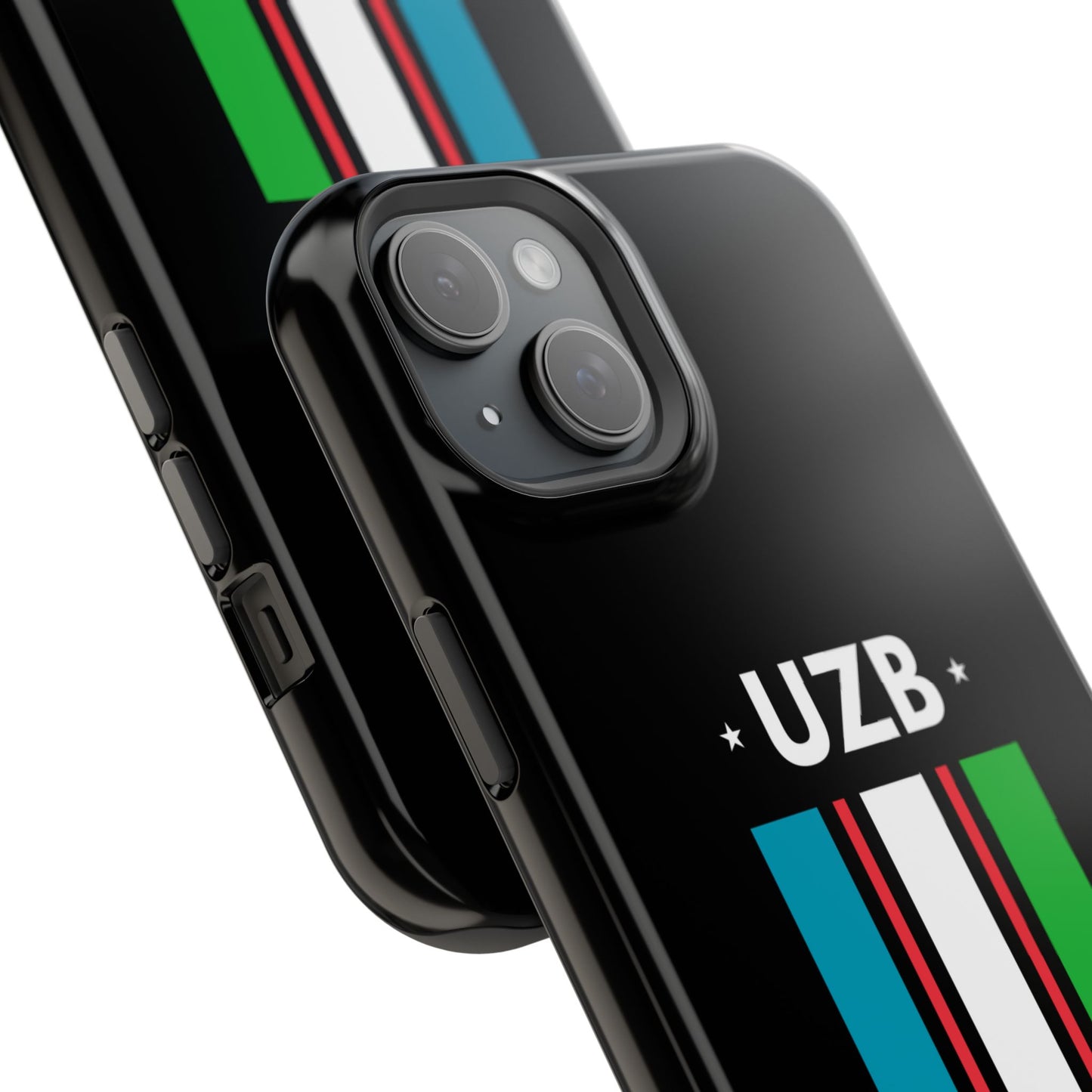 UZB Flag Stripes Phone Case