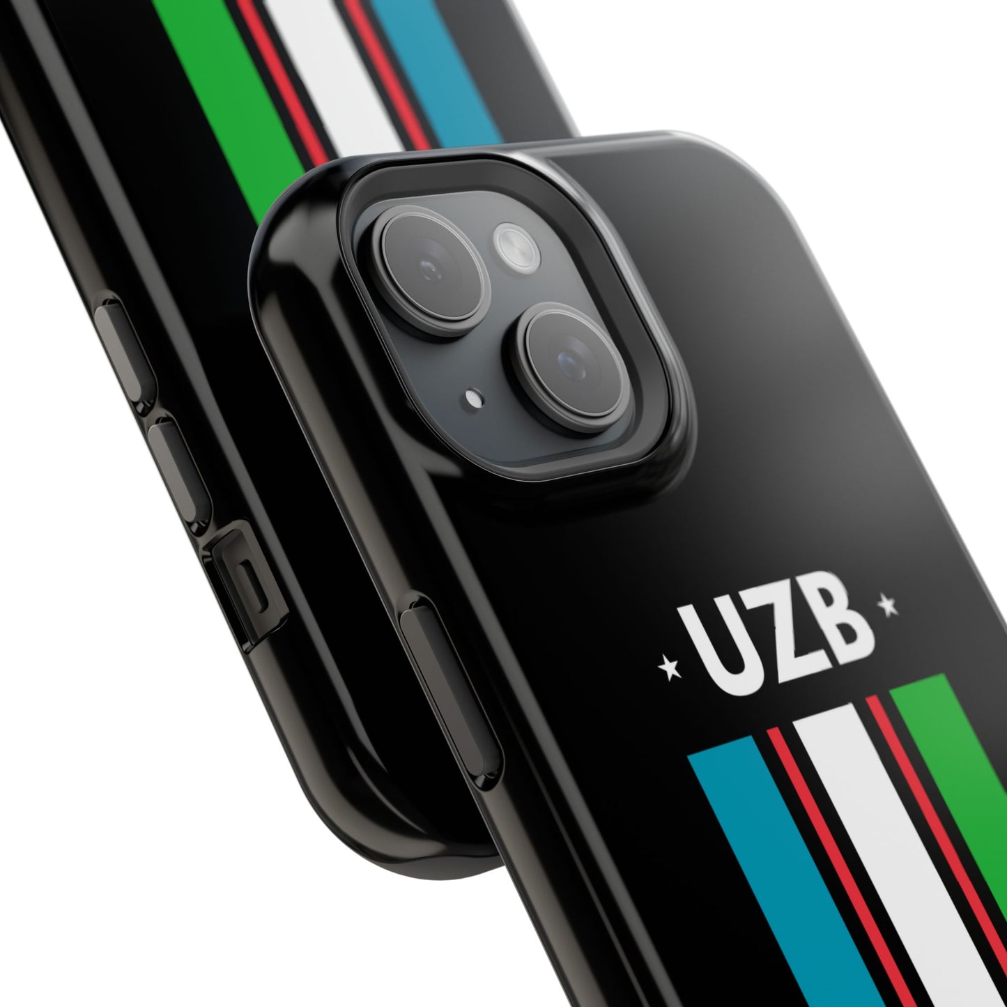 UZB Flag Stripes Phone Case