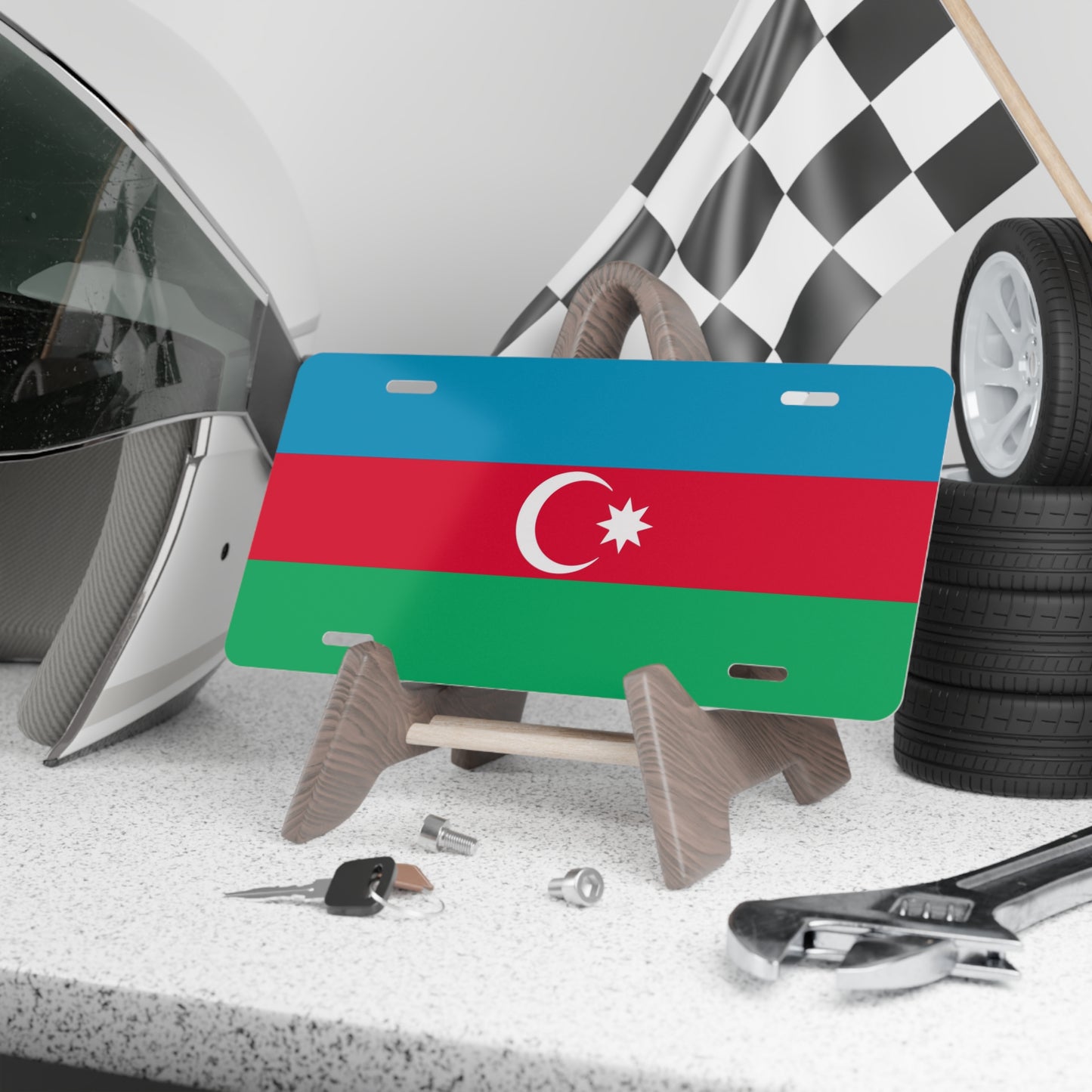 Azerbaijani Flag Vanity Plate