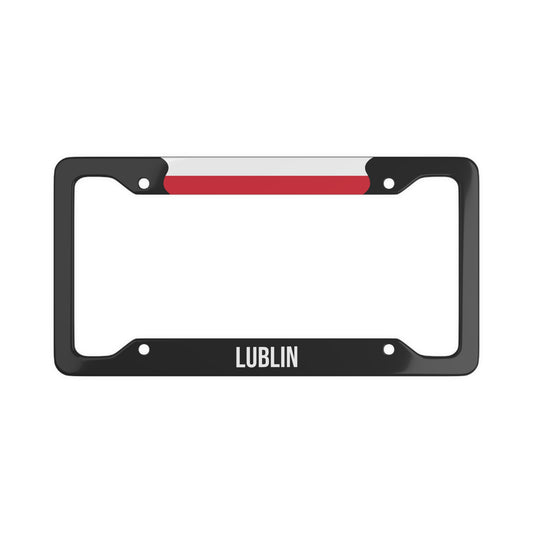 Lublin Poland Flag Car Plate Frame