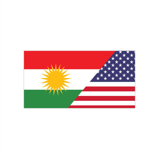 Kurdish American Flag Bumper Stickers