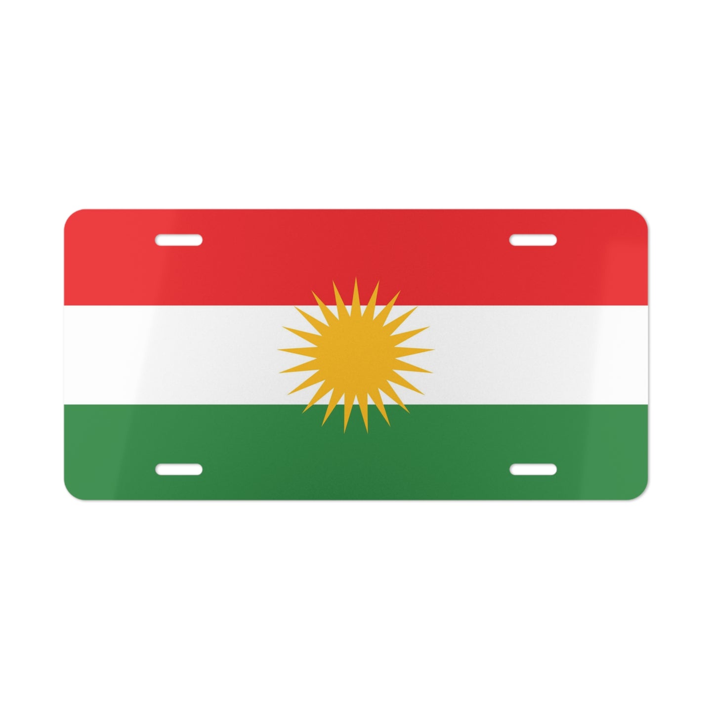 Kurdistan Flag Vanity Plate