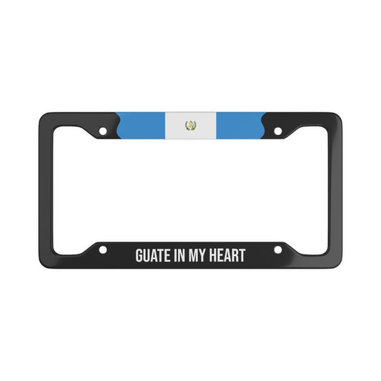 Guate in my heart Premium License Plate Frame