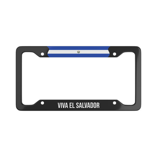 Viva El Salvador Premium License Plate Frame