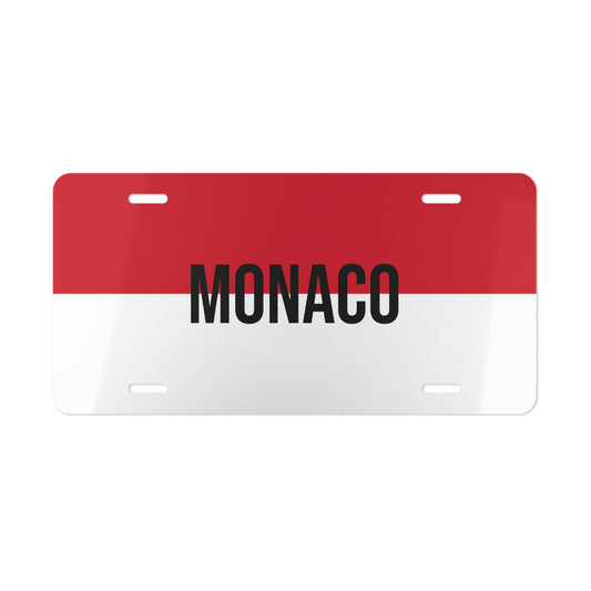 Monaco Flag  Colorful Vanity Plate