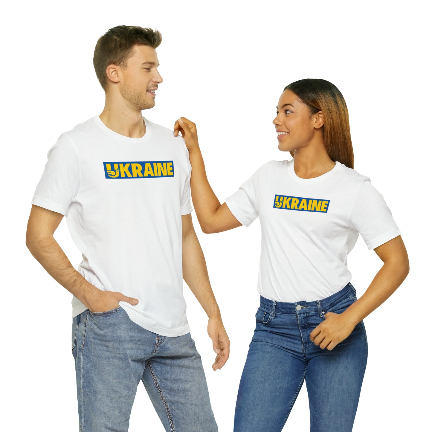 Ukraine Blue Background Unisex T-Shirt