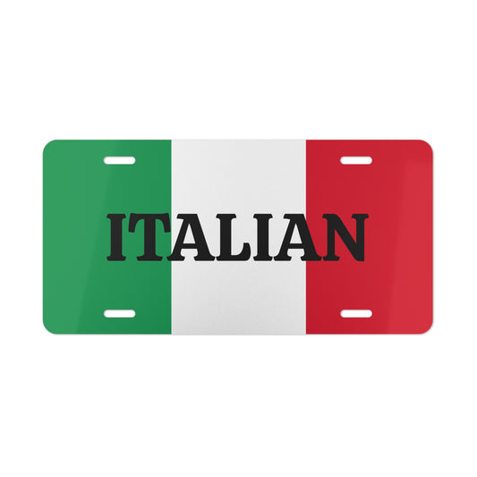 Italian Flag Vanity Plate