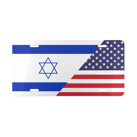 Israel USA Flag Vanity Plate