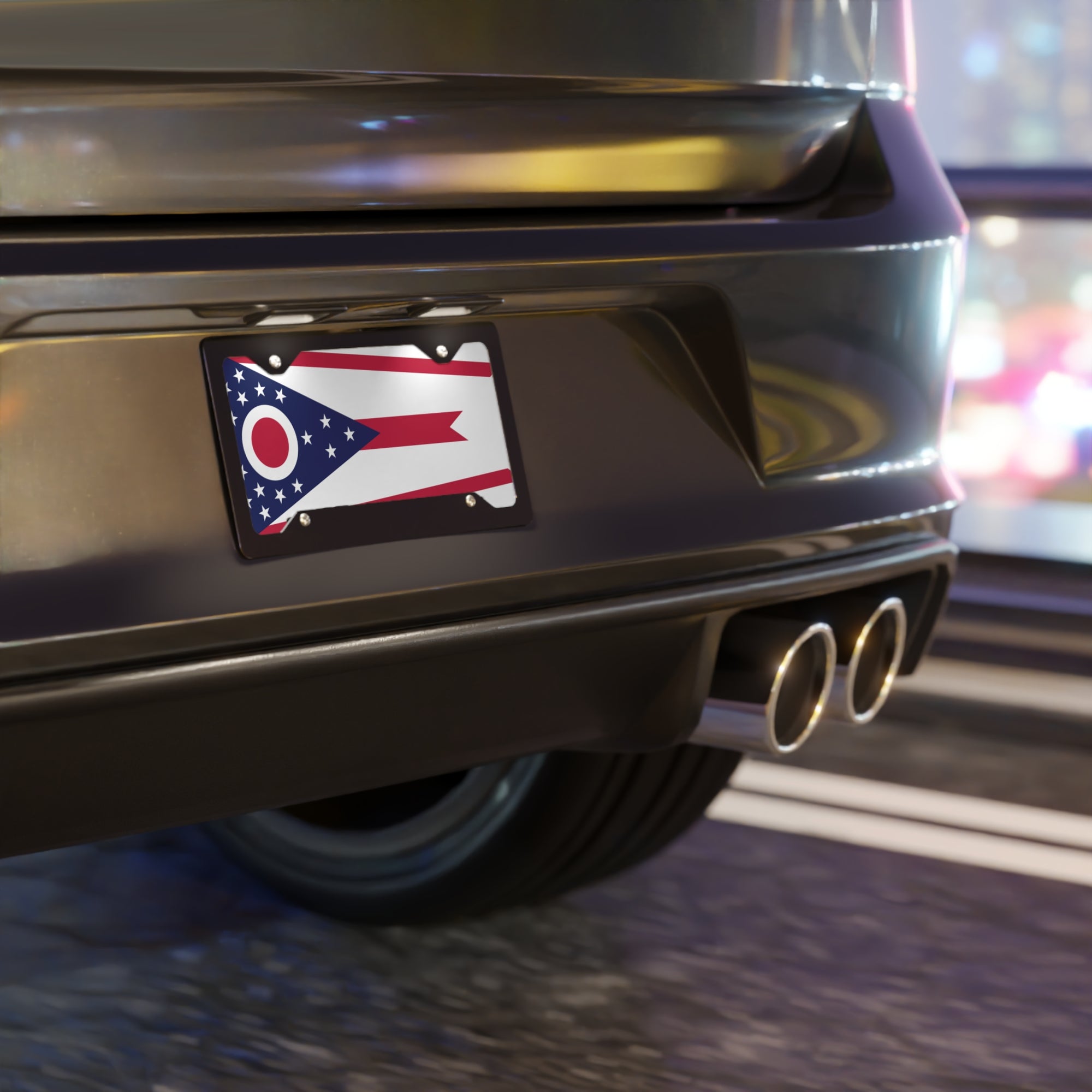 Ohio State Flag, USA Vanity Plate