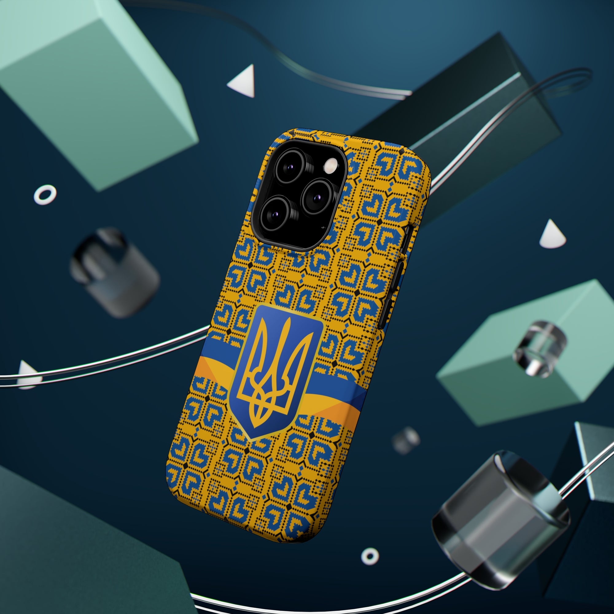 Ukraine Flag Emblem MagSafe Tough Cases
