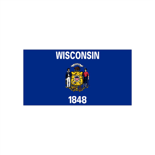 Wisconsin Flag Bumper Stickers