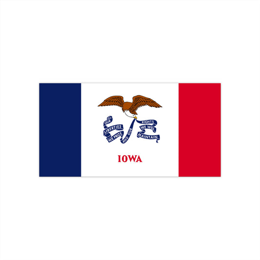 Iowa Flag Bumper Stickers