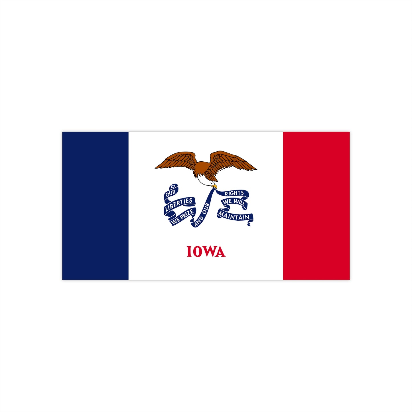 Iowa Flag Bumper Stickers