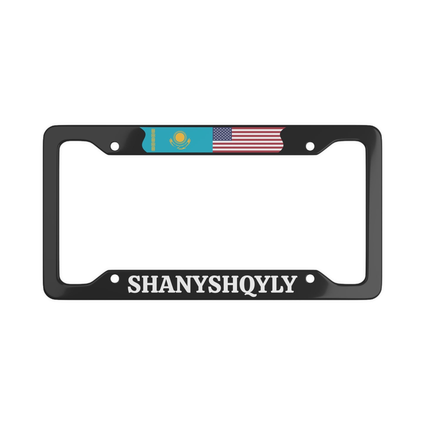 SHANYSHQYLY with flag License Plate Frame