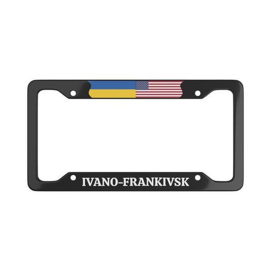 Ivan-Frankivsk Ukraine with flag License Plate Frame