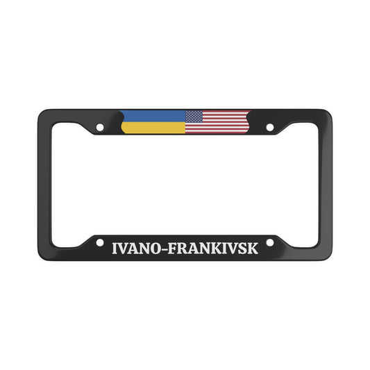 Ivano-Frankivsk Ukraine with flag License Plate Frame