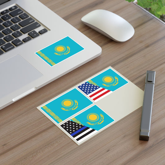 Kazakhstan Flag MIX *4pc Sticker Sheets