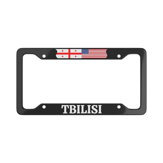 TBILISI Georgia with flag License Plate Frame