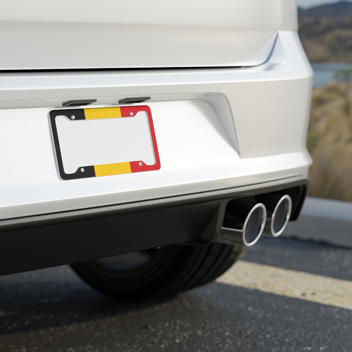 Belgium Plain Flag Car Plate Frame