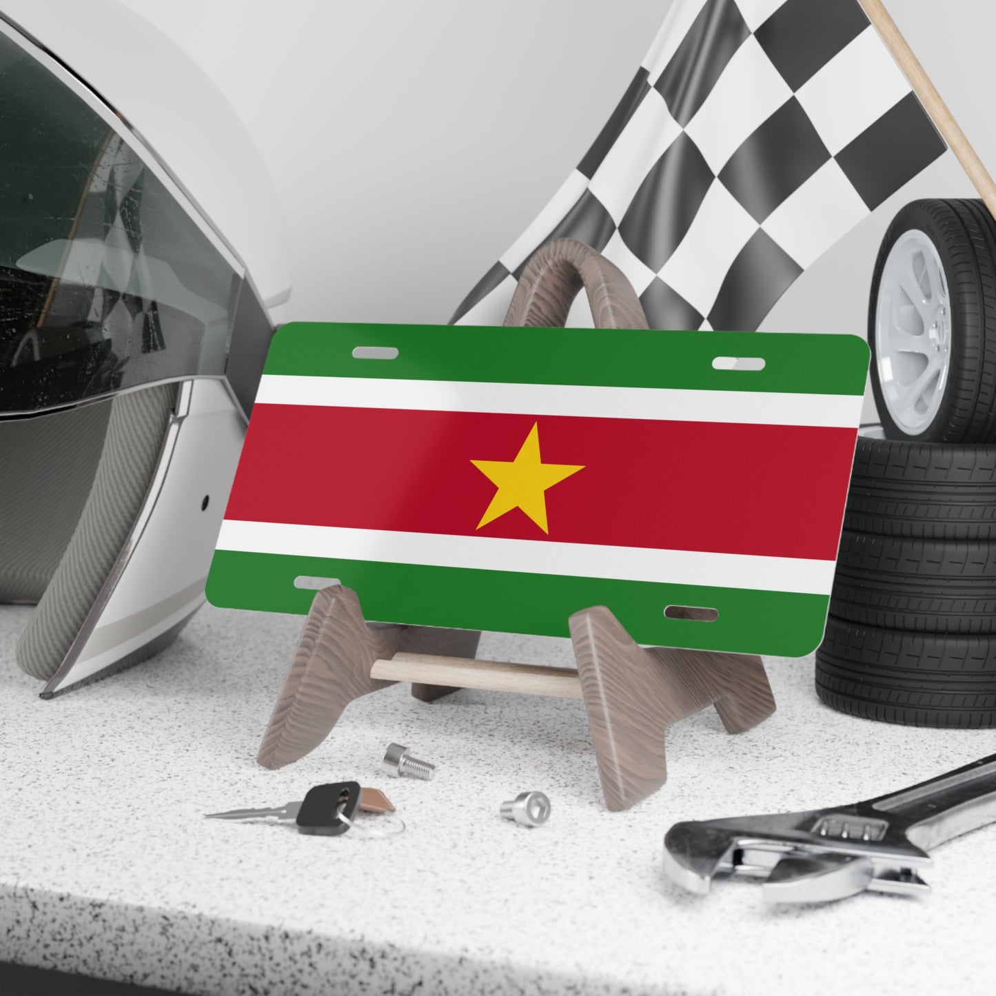 Suriname Flag Vanity Plate