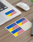 Ukrainian American Flag *4pc Sticker Sheets