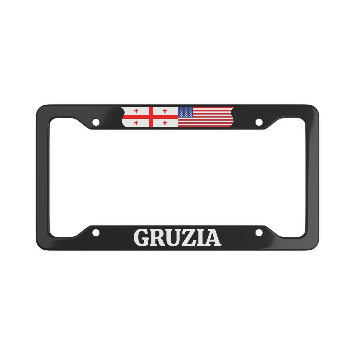 GRUZIA with flag License Plate Frame