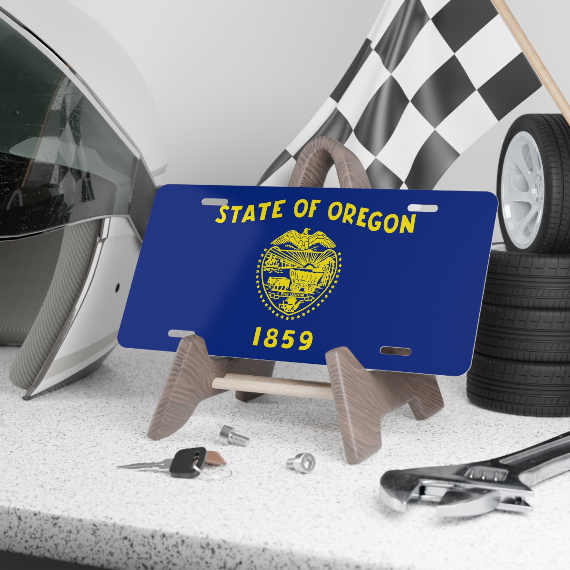 Oregon State Flag, USA Vanity Plate
