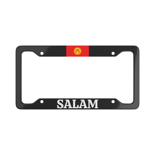 SALAM with flag License Plate Frame