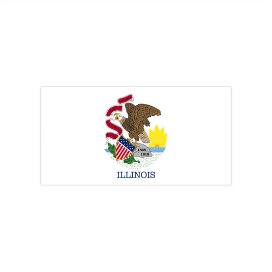 Illinois Flag Bumper Stickers