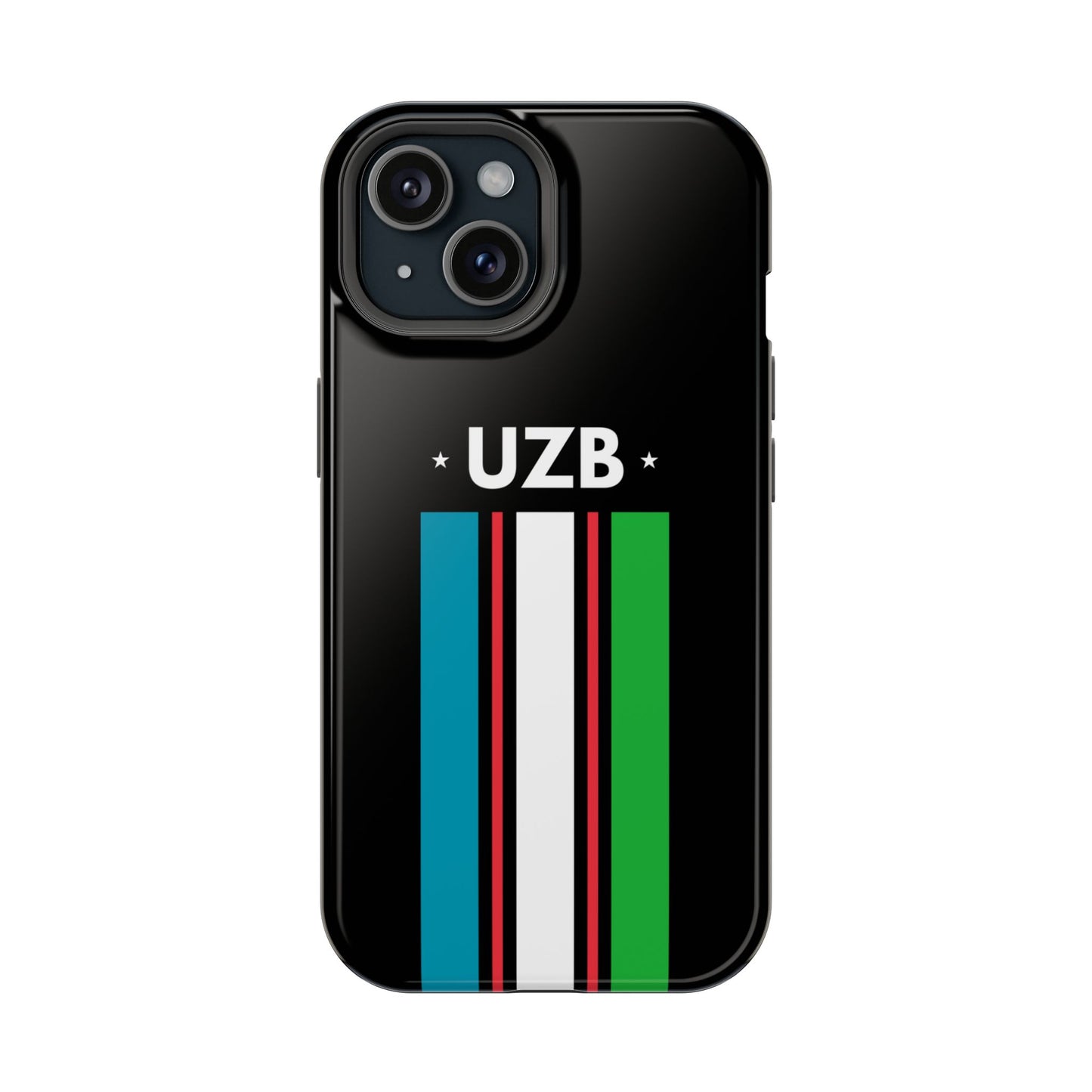 UZB Flag Stripes Phone Case