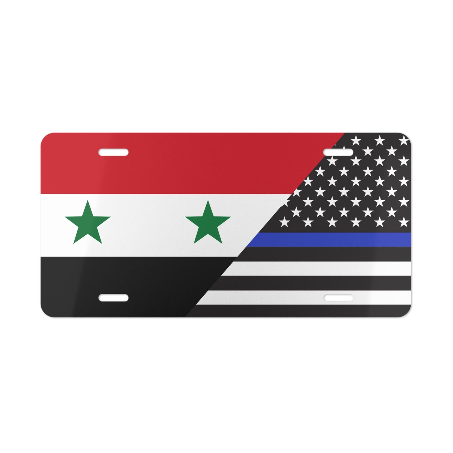 Syria Support Police Flag Vanity Plate