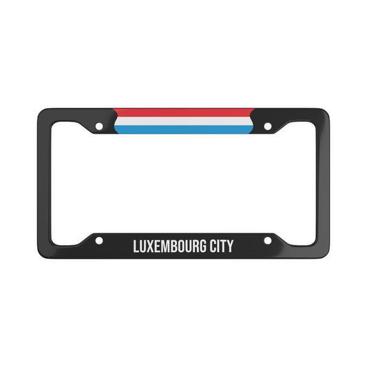 Luxembourg City Flag Car Plate Frame