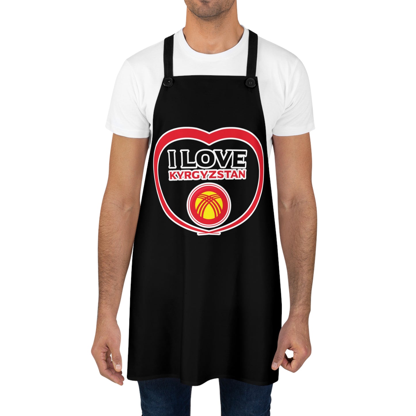 I love Kyrgyzstan Kitchen Apron