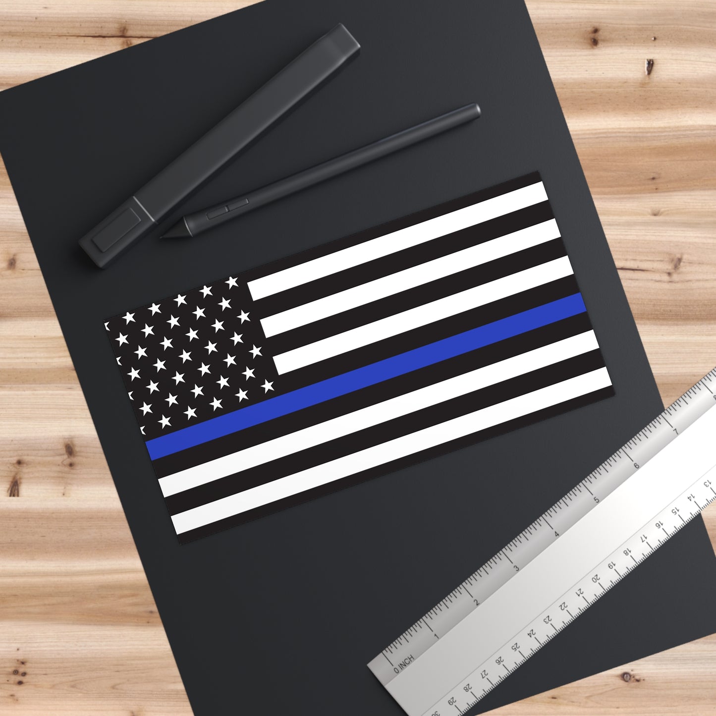 Thin Blue Line Flag Bumper Sticker