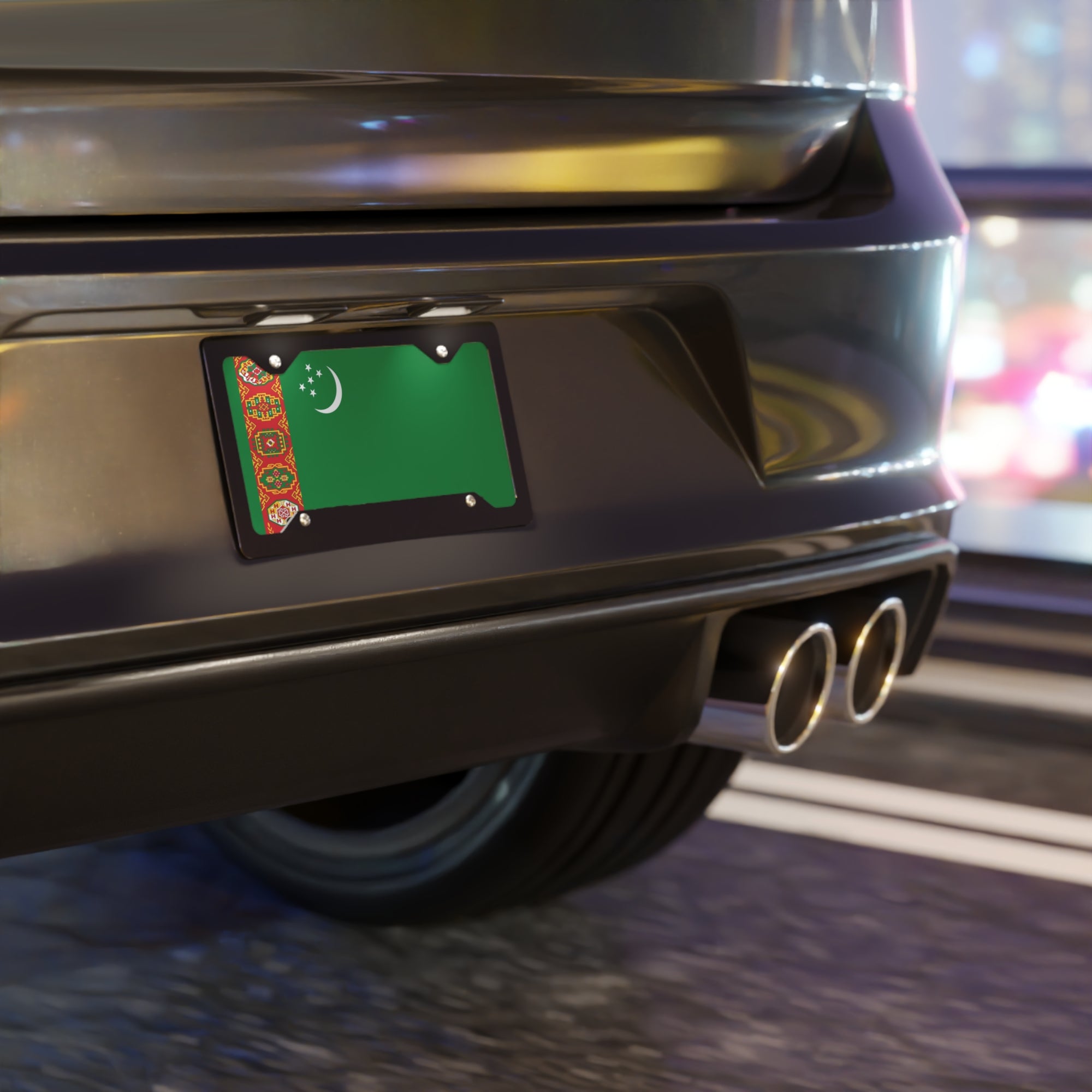 Turkmenistan Flag Vanity Plate