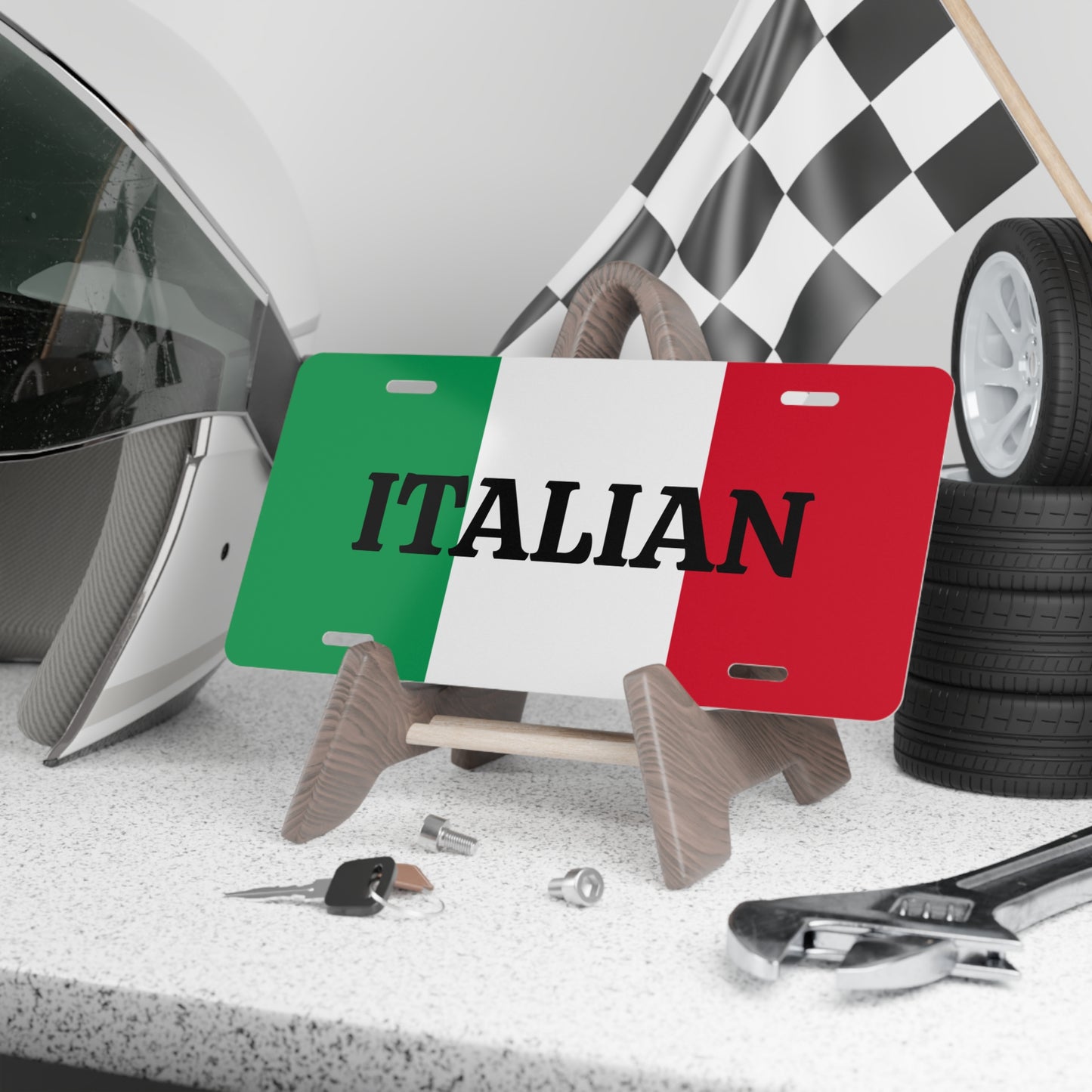 Italian Flag Vanity Plate